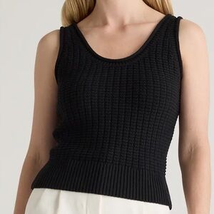 Quince Waffle Knit Crop Tank Top